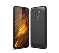 CruzerLite Xiaomi Pocophone F1 Case, Carbon Fiber Shock Absorption Slim Case for Xiaomi Pocophone F1 (Black)