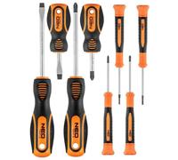 CrV 04-194 Flat and Phillips Screwdriver Set (8 Piece)