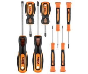 CrV 04-194 Flat and Phillips Screwdriver Set (8 Piece)