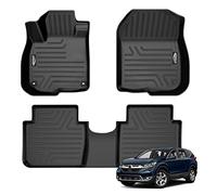 CRV Floor Mats, GORWARE 3D Floor Liner Compatible with Honda CR-V 2022 2021 2020 2019 2018 2017, Front and Rear Row Floor Liners for CRV 2017-2022 with All Weather Performance, 3 Pcs Car Floor Mat