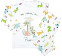 Crwban® - Dinosaur Shadow When I Wake Up I Will Be One Pyjamas - Personalised First 1st Birthday Themed PJ's (UK, Age, 1 Year, 2 Years, Regular, Dinosaur Pattern)