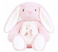 Crwban - Girls Personalised Birthday Plush Bunny, Children's Birthday Gift, Custom Soft Toy for Keepsake (Pink Farm)
