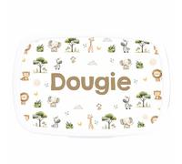 Crwban® - Personalised Safari Insulated Lunch Bag, Snack Box and Water Bottle for Kids - Custom Name Children's Back to School Lunch Set (Snack Box Only)