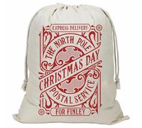 Crwban® - Personalised The North Pole Postal Service Christmas Sack - Luxury Xmas Day Gift Sack with Custom Name (Standard Polyester, Large)