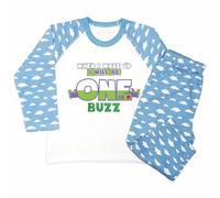 Crwban® - Toy Themed When I Wake Up I Will Be One Pyjamas - Personalised First 1st Birthday Story Themed PJ's (UK, Age, 1 Year, 2 Years, Blue Clouds, Space Ranger)