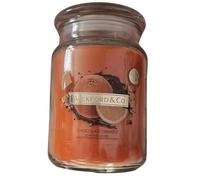 CRWP Chocolate Orange Wickford & Co 18oz Glass Jar Candle - 95-Hour Burn Time with crwp Card.
