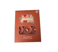 Crwp Gingerbread Scented Tealights, 24 Count, 4 Hour Burn Time with crwp Card.