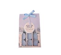 Crwp North Pole Wishes Scented Tealight Candles Set, 12 Pieces, Blue and White Winter Theme with Gift Box, Holiday Home Decor with crwp Card.