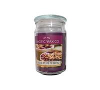Crwp Pacific Wax Co. Sugar Plum Pudding Scented Candle, 18 oz, 85 Hour Burn Time with crwp Card.