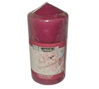 CRWP Wickford & Co Cherry Blossom Pillar Candle - 35 Hour Burn Time with crwp Card.