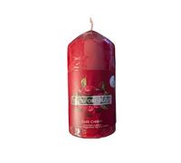 CRWP Wickford & Co Dark Cherry Pillar Candle - 35 Hour Burn Time with crwp Card.