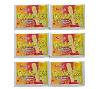 Crwp with Swizzels Double Dip Orange & Cherry Flavour Fizz Dips with Swizzelstick, 19g, Pack of 6 with crwp card.