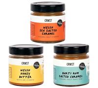 Crwst Welsh Sea Salted Caramel | Gluten-Free, Made with Real Dairy, Luxuriously Smooth Spread for Baking & Treats | Perfect for Gifting or Indulgence (Variety Pack (3 x 210g jars))