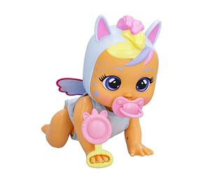 Cry Babies Crawling Jenna, Interactive Crawling Doll Jenna Cat Really and Plays Realistic Baby Sounds Cries Real Tears When She Loses the Pacifier, Toy for Girls and Children +18 Months