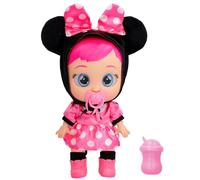 Cry Babies Disney Minnie Baby Doll Inspired by Minnie Mouse from Disney, Dressed in Her Personalised Dress, She Cries Real Tears, Toy and Gift for Children 18 Months and Up