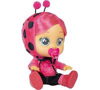 CRY BABIES Dressy Lady Ladybug | Interactive baby doll that cries Real tears, with coloured hair and changeable Outfits to Dress up - Toy & function doll for kids + 18 months