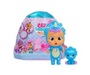 CRY BABIES MAGIC TEARS Icy World Dinos | Surprise Collectible dinosaur Doll that Cries Real Tears and its Pet - Toy for kids +3 Years