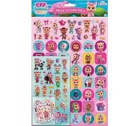 Cry Babies Mega Sticker Pack | Three Types of Stickers (Around 150 Total) | Reusable on Non-Porous Surfaces