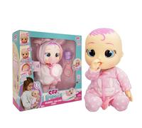 Cry Babies Newborn Coney - Deluxe Interactive Newborn Doll with A Smart Bracelet, Real Tears and Baby Accessories-Gift Toy for Girls and Boys Ages 18 Months and Up, Pink