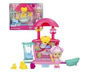 Cry Babies Playtime Day Care Bella's Bathroom, Doll House, Extendible Mini Playset with 14+ Accessories, Discover the Playtime World, Cries Real Tears, Toy for Kids of 4 to 6 Years Old