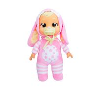 Cry Babies Tiny Cuddles Bunnies Lola - 9 inch Baby Doll Cries Real Tears Pink Bunny Themed Pajamas