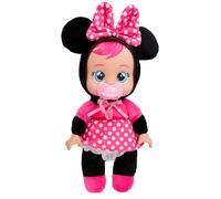 Cry Babies Tiny Cuddles Disney Minnie, Plush baby doll, Tiny Cuddles Inspired By Minnie Mouse from Disney, That Cry Real Tears, Toy for Kids Age 18 Months and Up