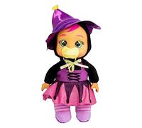Cry Babies Tiny Cuddles Halloween Agatha - 9" Baby Dolls, Cries Real Tears, Pink and Purple Witch Themed Pajamas