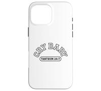 Cry Baby Design, Tantrum 24:7 Drama Queen Retro Varsity Case for iPhone 16 Pro Max