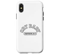 Cry Baby Design, Tantrum 24:7 Drama Queen Retro Varsity Case for iPhone X/XS