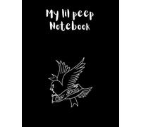 Cry Baby " Lil Peep Notebook " 120 Pages, 8.5 x 11 in Lined, Diary, Medium Ruled Notebook and Writing Journal Notepad Gift for lil peep lovers: school notebook for lil peep lovers