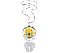 cry cute online chat fcartoon Pendant Angel Wings Rotating Necklace Jewelry