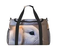 cry Rabbit Print Ample Space Travel Duffle Bag Carry On Tote 19.7x13x10.2 in Stylish Tote for Gym