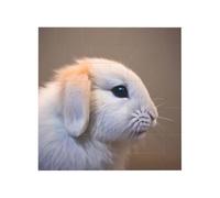 cry Rabbit Print Building Brick Block Puzzle Square Creative Building Blocks Jigsaw Home Desk Decor