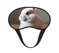 Cry White Rabbit Print Adults Soft Washable Eye Mask for Light Blocking Nap Face Sleeping Travel Cover