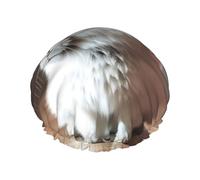 Cry White Rabbit Print Large Size Waterproof Shower Cap For Women And Men Reusable Lightweight Soft Hat