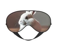 cry White Rabbit Print Soft Eye Mask Beneficial Block Light Nap Night Use Travel Camping Meditation Yoga