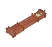 Cryfokt 1/12 Dollhouse Grandfather Clock Miniature Wooden Accessory with Movable Pendulum for Antique Collectors 18.6x4x2cm