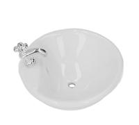 Cryfokt 1:12 Miniature Ceramic White Dollhouse Bathroom Sink Elegant Wash Basin Dollhouse Accessories for DIY 1/12 Scale Bathroom Decor (Round)
