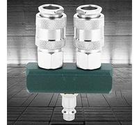 Cryfokt 1/4 Inch Quick Connect Two-Way Pneumatic Connector Adjustable Valve for Air Compressor Use
