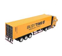 Cryfokt 1:48 Alloy Container Truck Model Toy Highly Simulation with Pull Back Function for Children Age 3 and Up in Yellow (Container Truck)