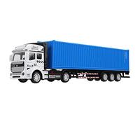Cryfokt 1:48 Alloy Container Truck Model Toy Highly Simulation with Pull Back Function for Children Age 3 and Up in Yellow (Container Truck)