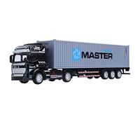 Cryfokt 1:48 Alloy Container Truck Model Toy Highly Simulation with Pull Back Function for Children Age 3 and Up in Yellow (Container Truck)