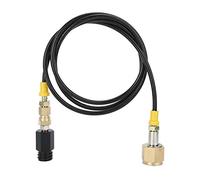 Cryfokt 1.5m W21.8 14 DIN477 CO2 Tank Adapter Soda Hose Kit, High Pressure Nylon Hose with Polished Electroplating Connector, for SodaStreamAnd Large CO2 Tanks