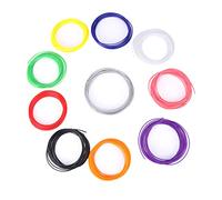 Cryfokt 1.75mm P ilament Refills for 3D Printing Pen 10 Colors Low Temperature Eco-Friendly Material for Creative Projects