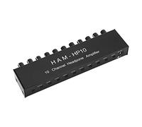 Cryfokt 10 Channel Headphone Amplifier Compact Clear Sound for Home Studio