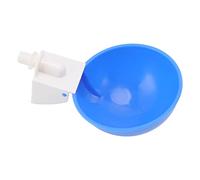 Cryfokt 10 Pcs Automatic Poultry Waterer Cup G1/8 Male Thread Chicken Water Feeder with Auto Shut Off PP Bird Water Dispenser for Pigeons Quails Chickens Ducks (Blue)