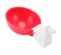 Cryfokt 10 Pcs Automatic Poultry Waterer Cup G1/8 Male Thread Chicken Water Feeder with Auto Shut Off PP Bird Water Dispenser for Pigeons Quails Chickens Ducks (Red)
