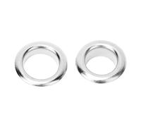 Cryfokt 100 Sets Metal Eyelets Grommet Kit Sturdy Brass for Scrapbook Leather Craft 8mm Silver Gold (Silver)