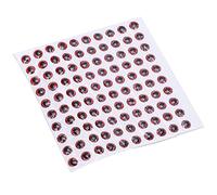Cryfokt 100Pcs 5mm Round Fish Eyes, Durable 3D Fishing Lure Eyes for Baits, Bright Color Plastic for Fishermen (Red)