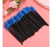 Cryfokt 100pcs Disposable Eyelashes Brush Set Ideal for Creating Eyelash Looks in Pink Blue Rose Red and More (Blue)